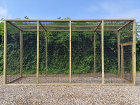 Handgemaakte volière zonder dakpanelen 400x102cm 