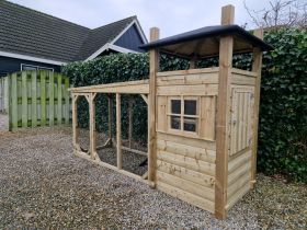 Kippenhok Hooiberg M met ren Geïmpregneerd 