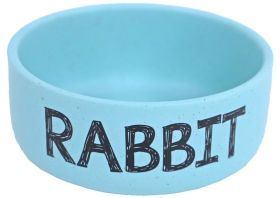 Boon konijnen eetbak steen RABBIT mat mintblauw, 12 cm