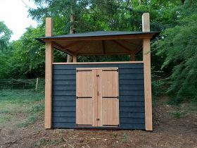 Kippenhok Hooiberg XXXL nachthok zwart Douglas