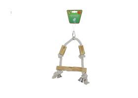 Vogelspeelgoed houten schommel 36cm