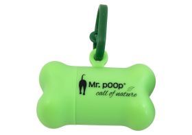 Mr.POOP GREEN! Houder groen+2 Rolletjes-Groen motief