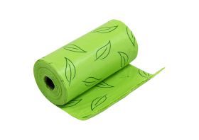 Mr.POOP GREEN! Navul. poepzakjes 16 Rolletjes-Groen motief