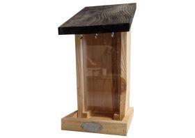 Vogel voersilo hout 
