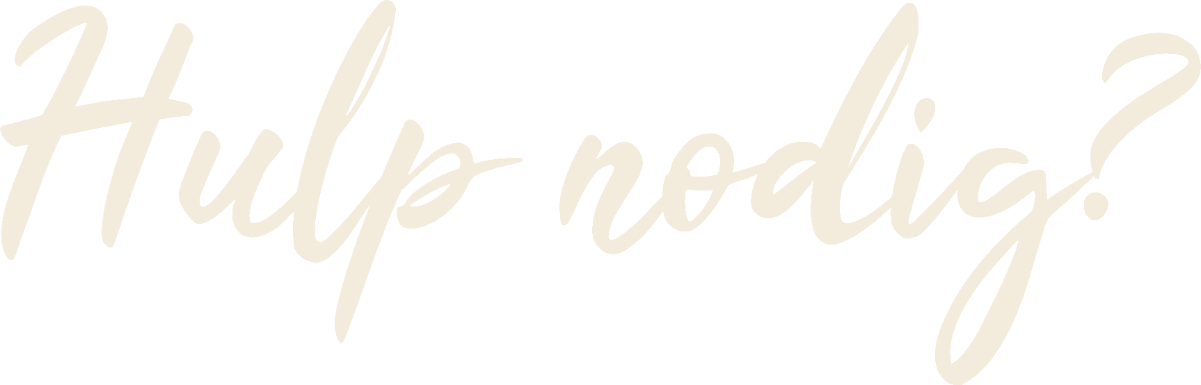 Hulp nodig?